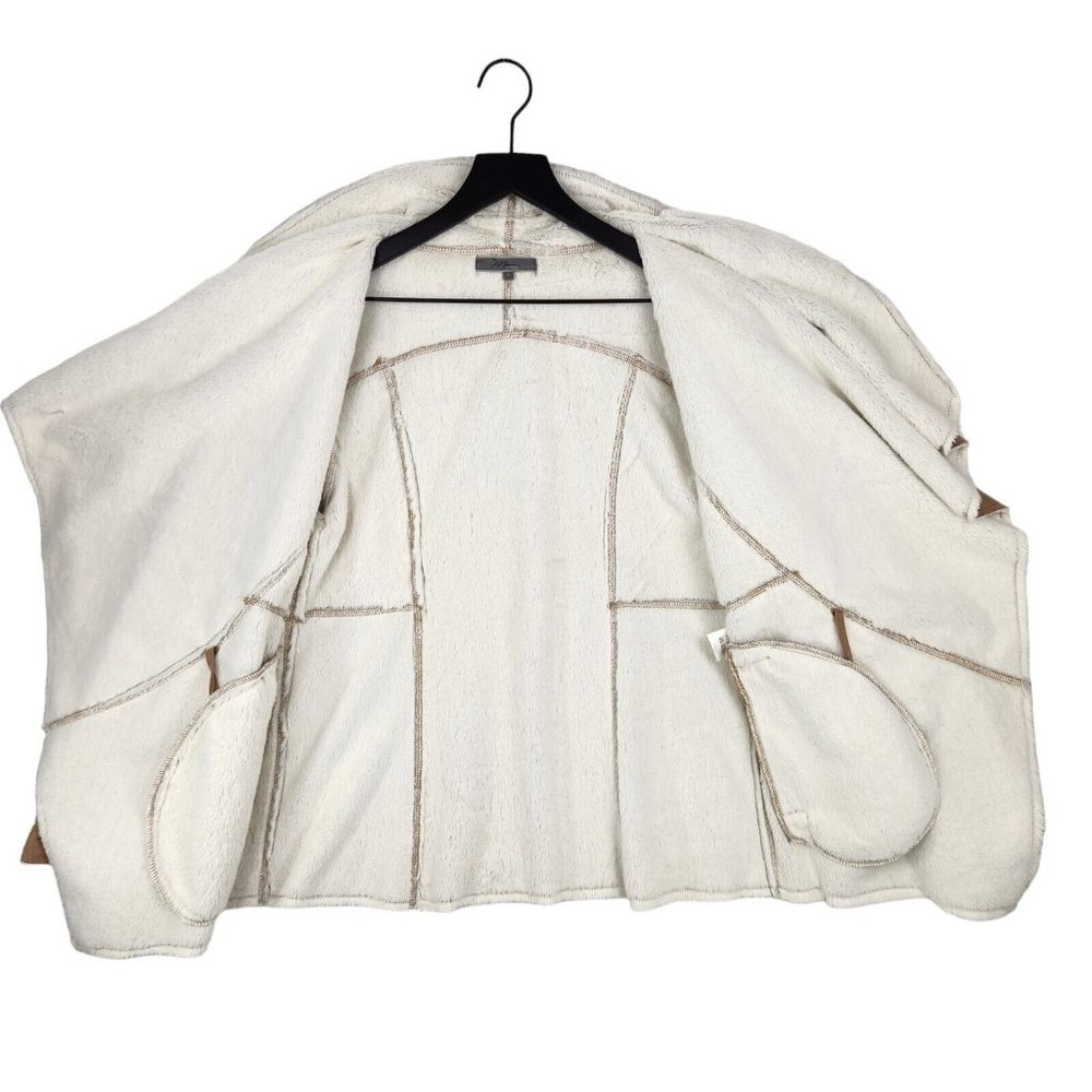 Mia + Tess Boutique Faux Suede Hide Wrap Large Brown Western‎ Boho Retro Vegan - Picture 4 of 13
